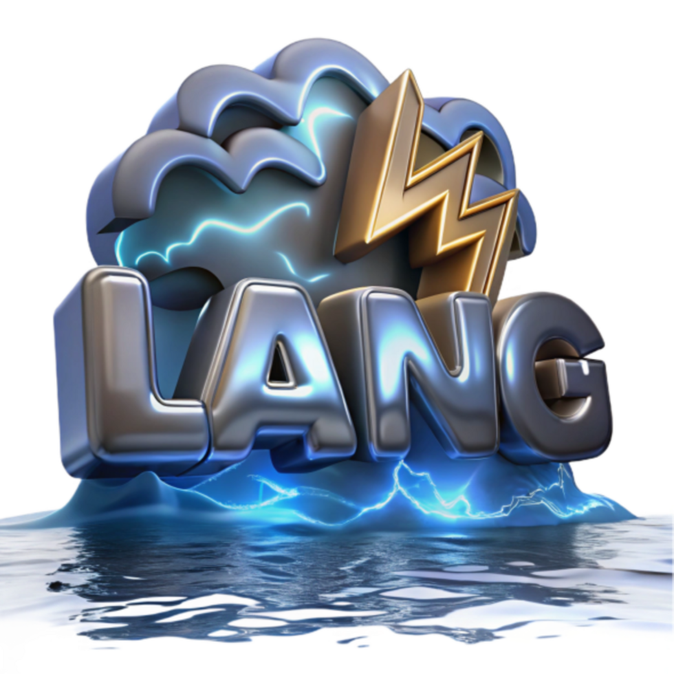 Dynamic 3D Render of LANG with Lightning and Clouds png