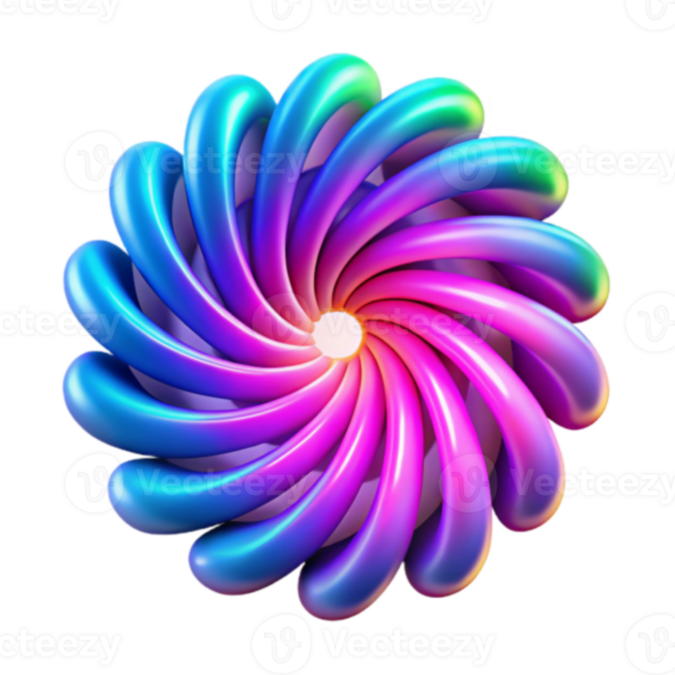 Abstract 3D Colorful Swirl Design Background Image png