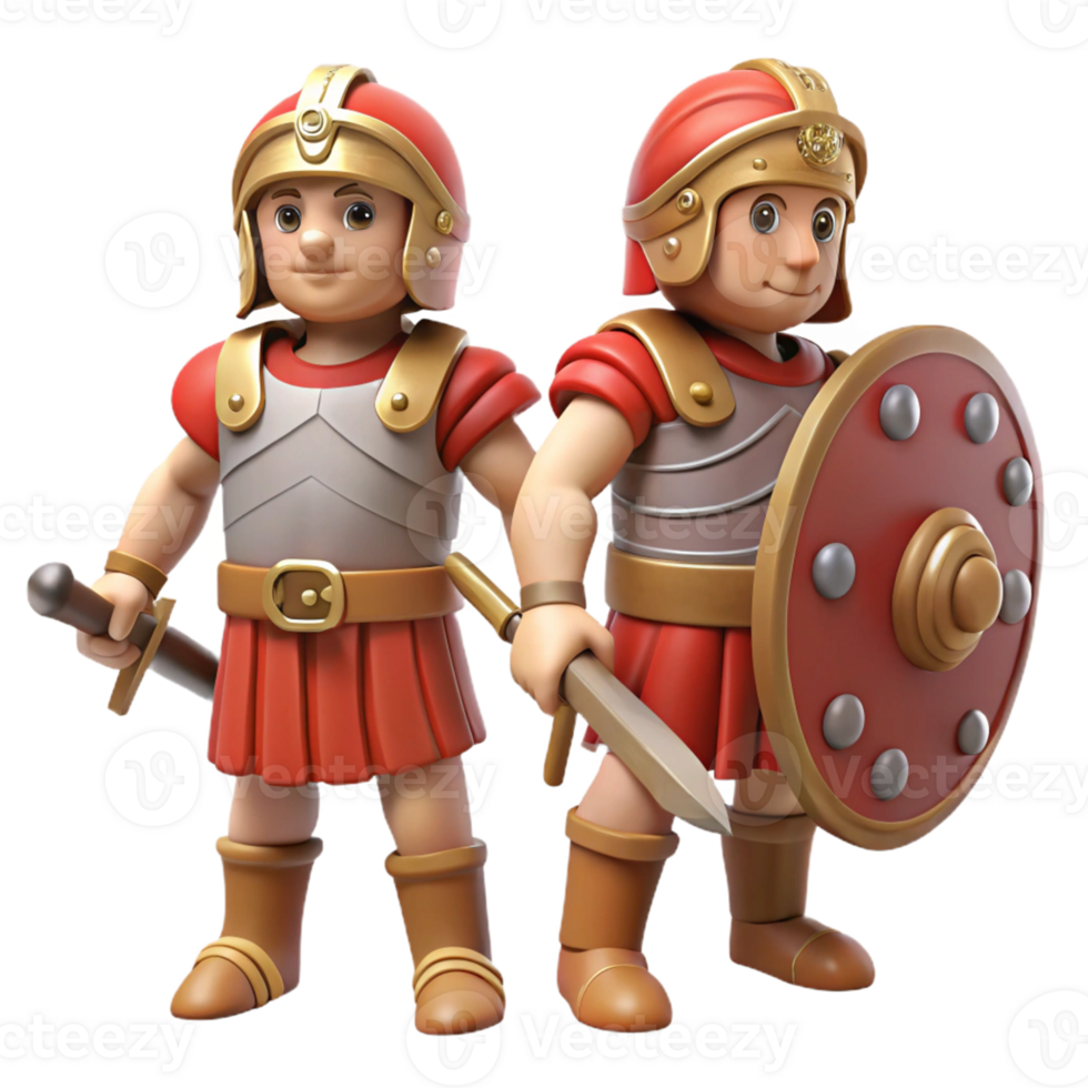 Roman Soldier 3D Models A dynamic depiction of a soldier navigating a world of Roman history, captured in a stunning three-dimensional model. png