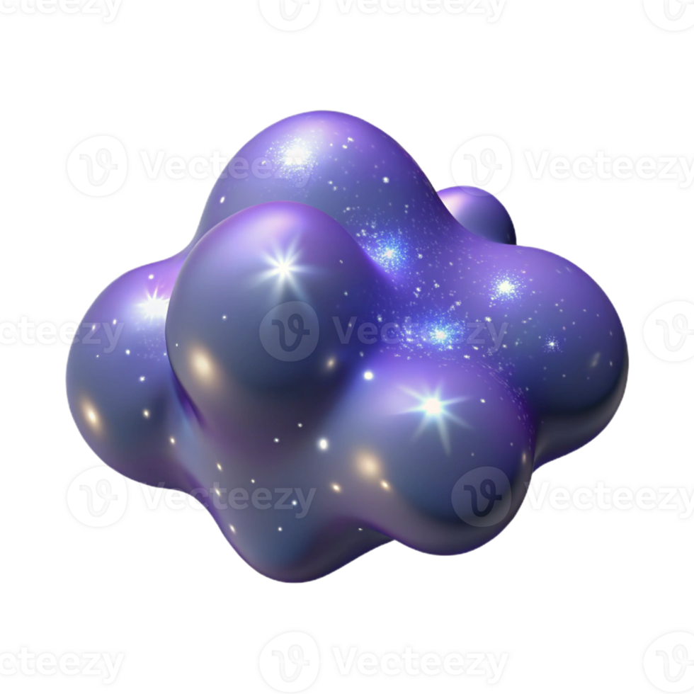 Cosmic Nebula Three Dimensional Render in a Mesmerizing Scene of Galactic Beauty png