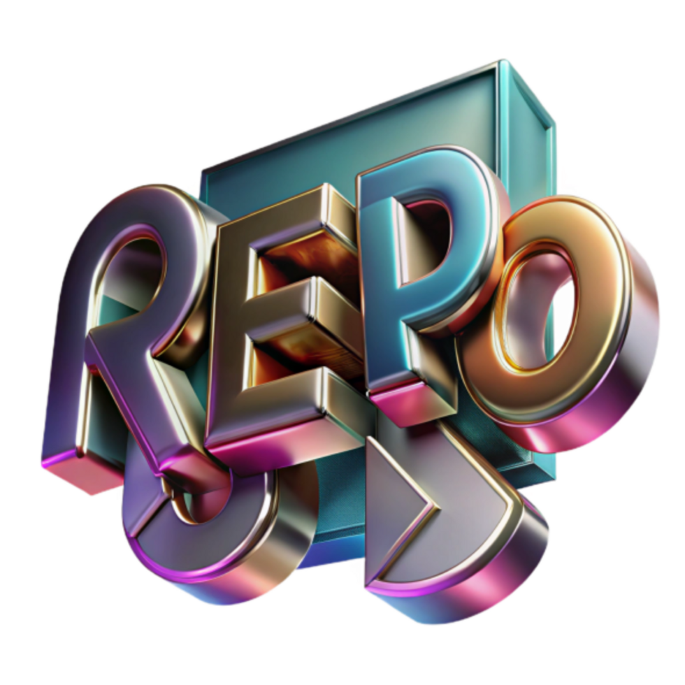 Abstract 3D Render REPO Text Graphic Design png