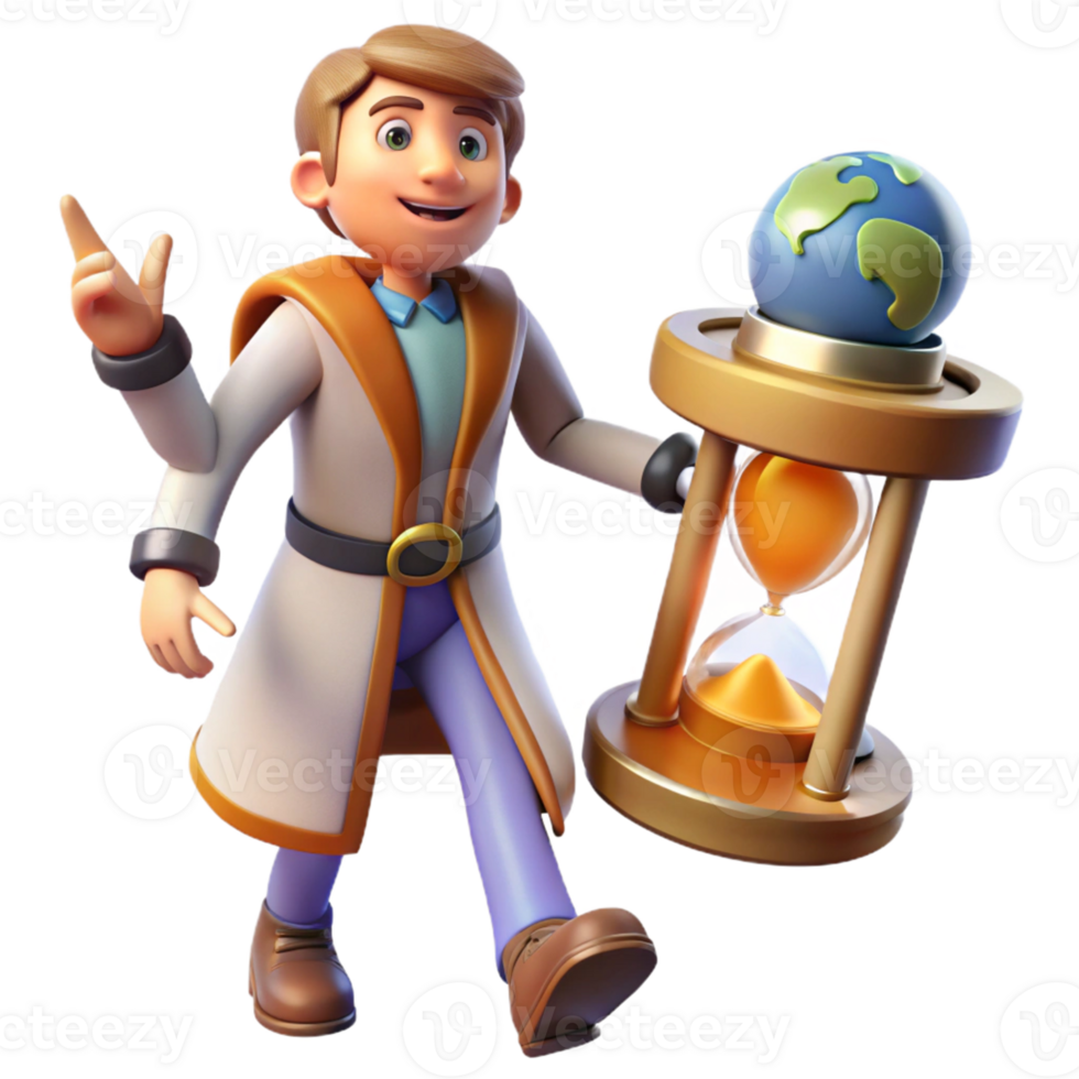 Time Globe Learning Adventure with Enchanting Elements and Mystical Design png
