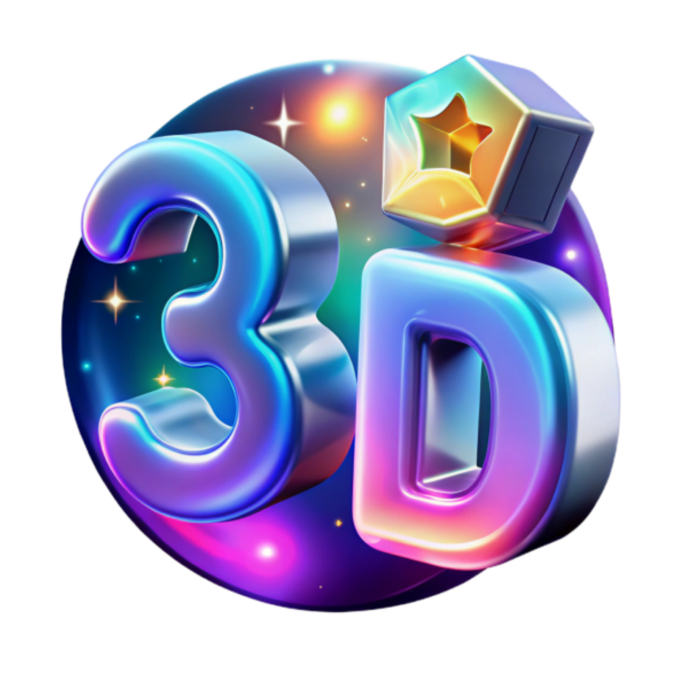 3D Render Cosmic Galaxy Background with Shiny Numbers png