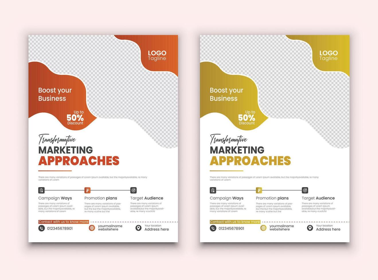 Marketing print design template vector