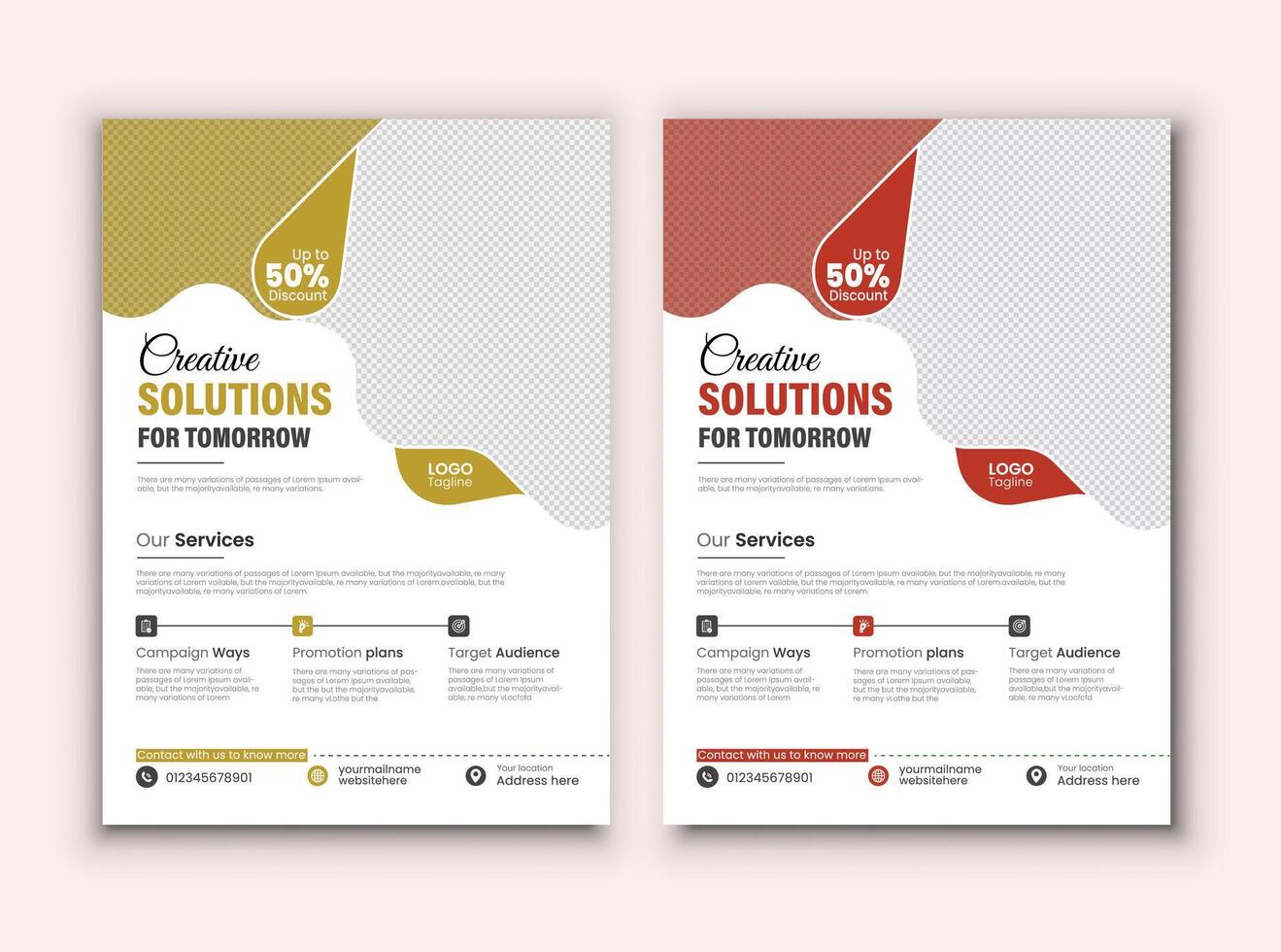 Promotional Flyer design vector