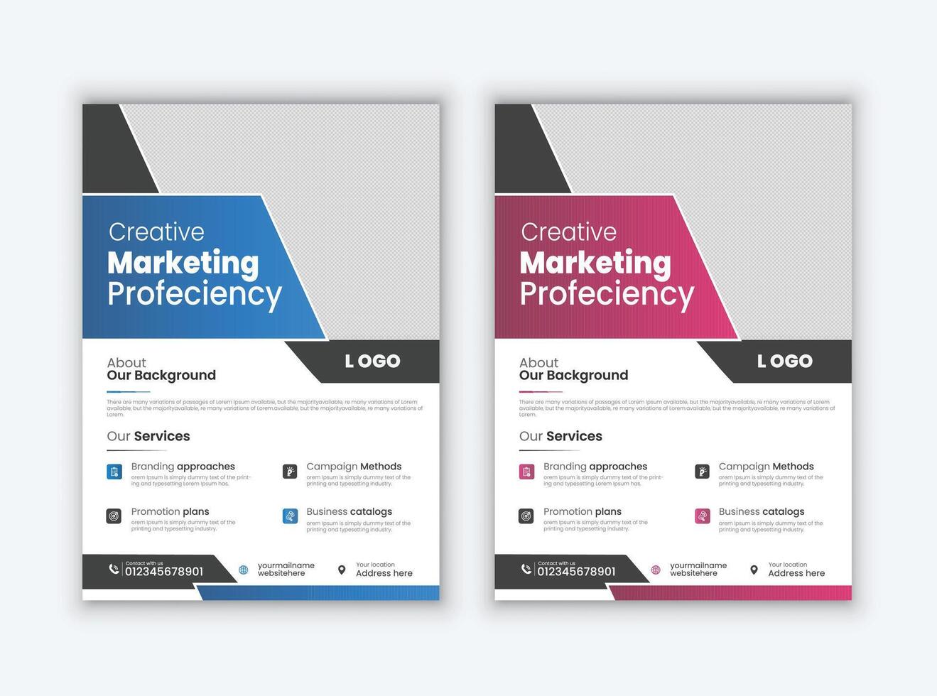Modern flyer for advertisement vector