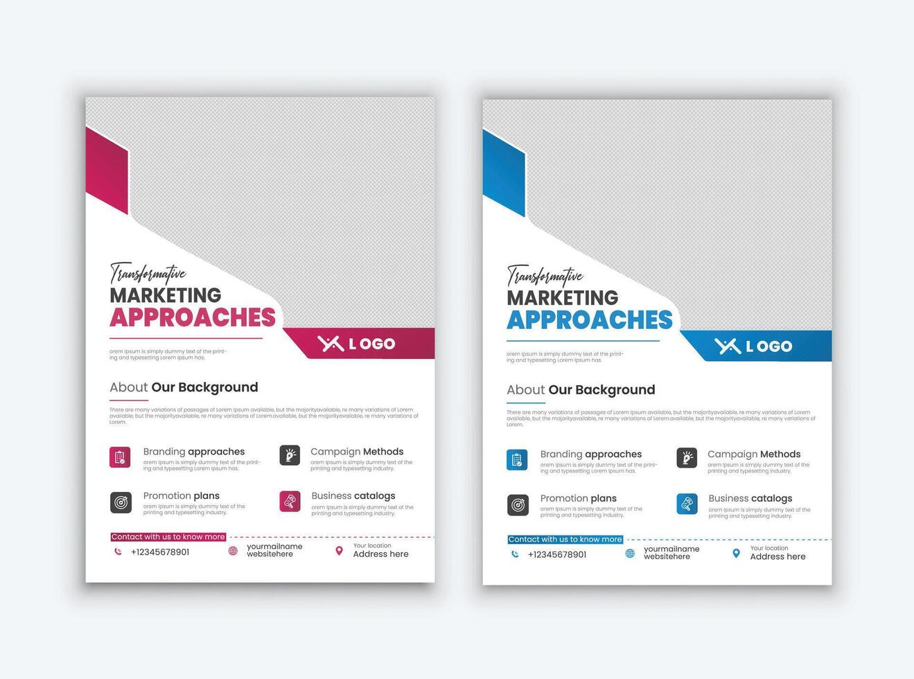 corporate colorful flyer design vector