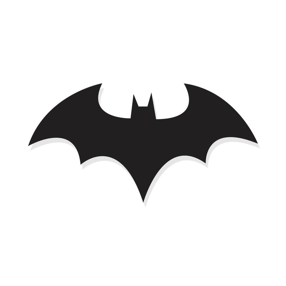 silhouette bat icon vector