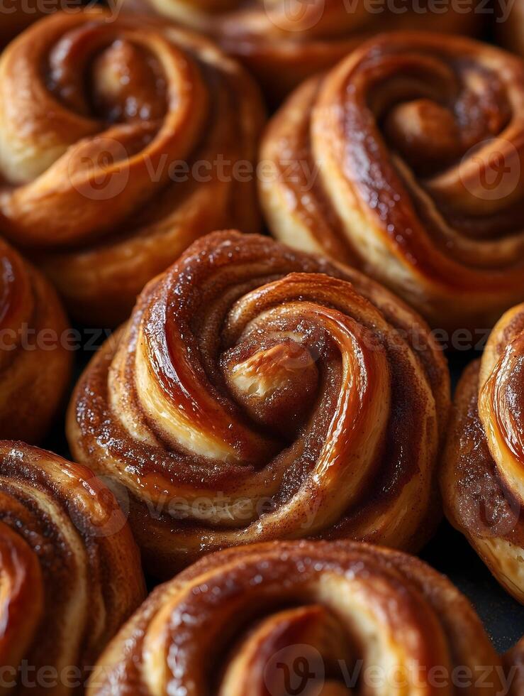 Caramelized cinnamon rolls photo
