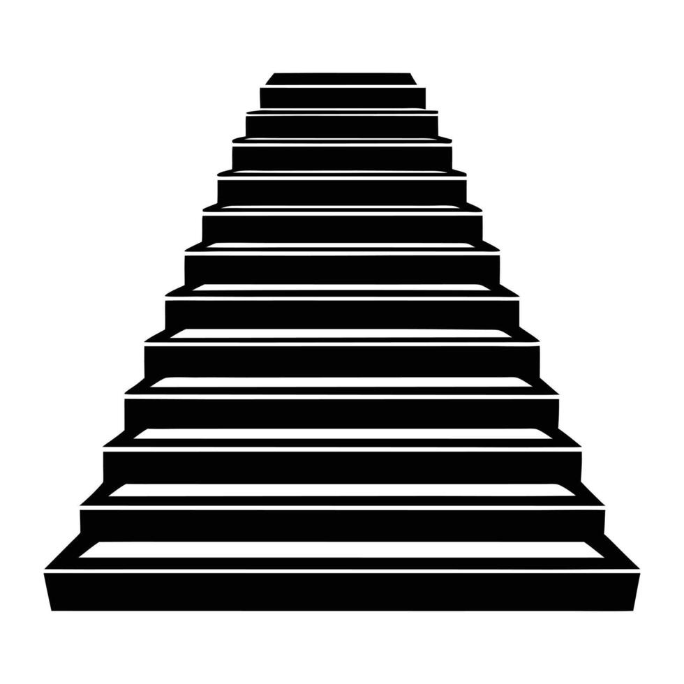 a black and white image of a staircase vector