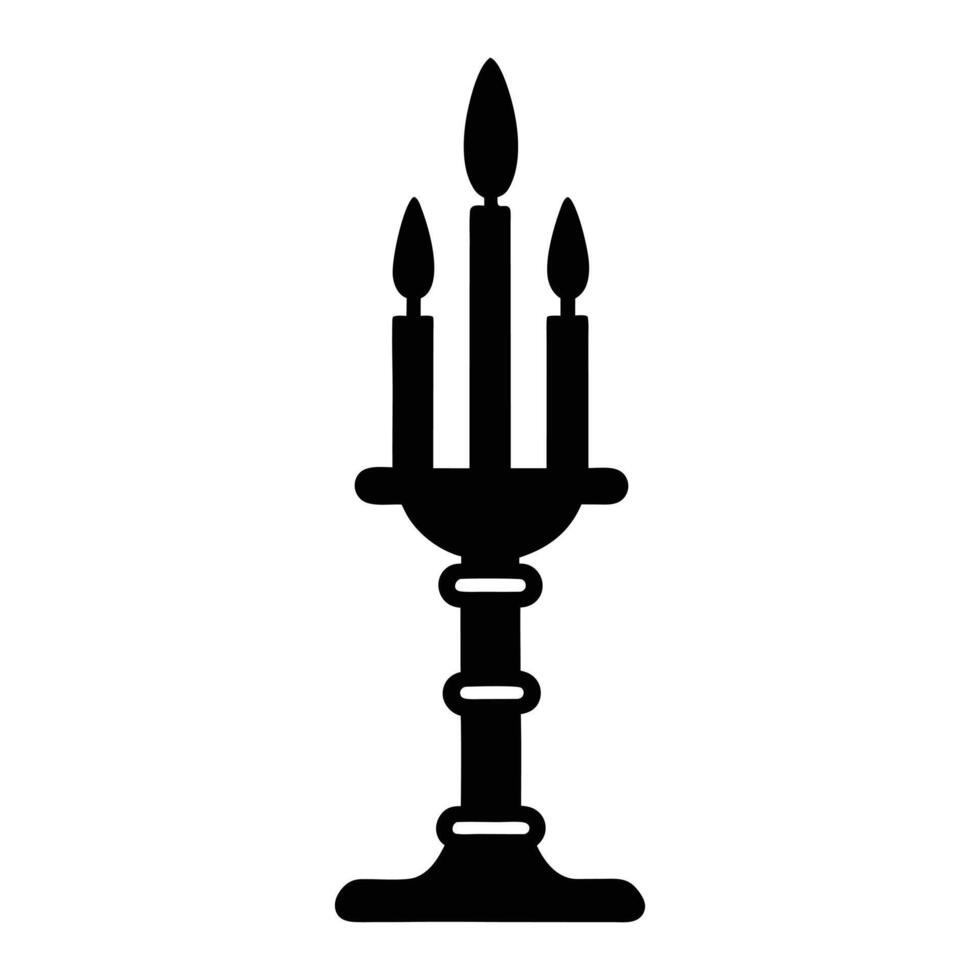 candle icon illustration on white background vector