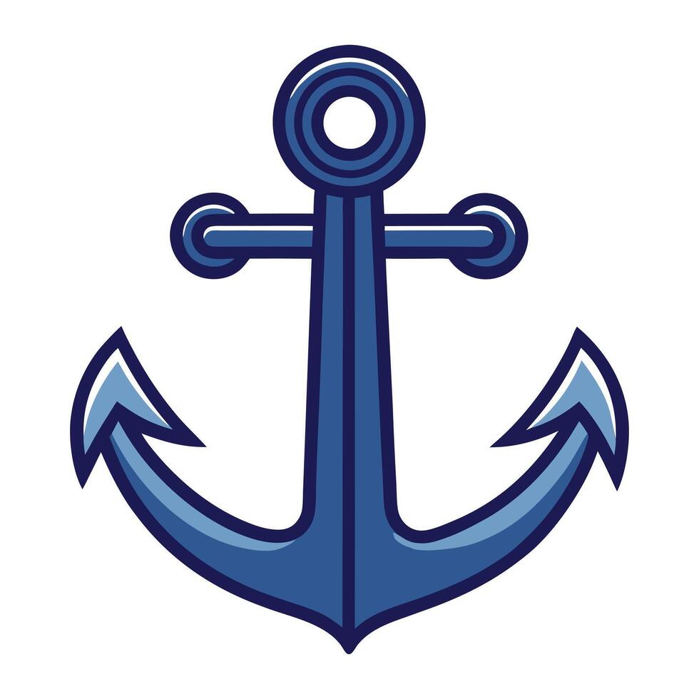 an anchor with a blue color vector