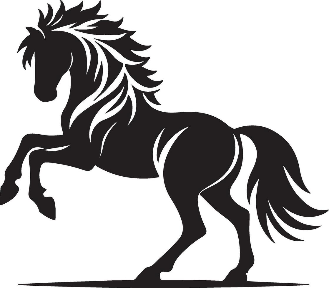 Horse Silhouette Image - High-Quality White Background vector