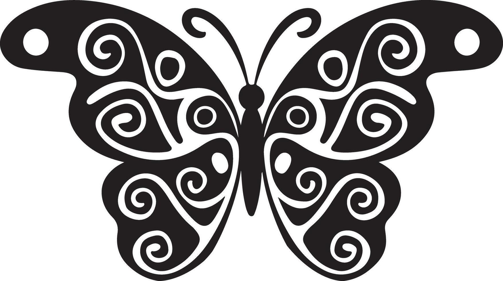 Elegant ornamental butterfly vector