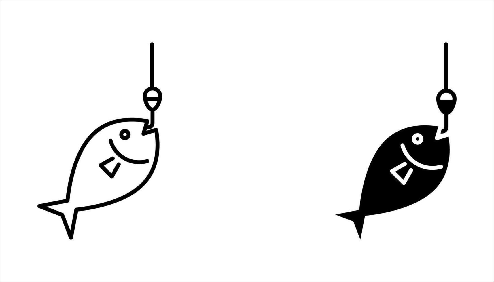fishing icon set, vector