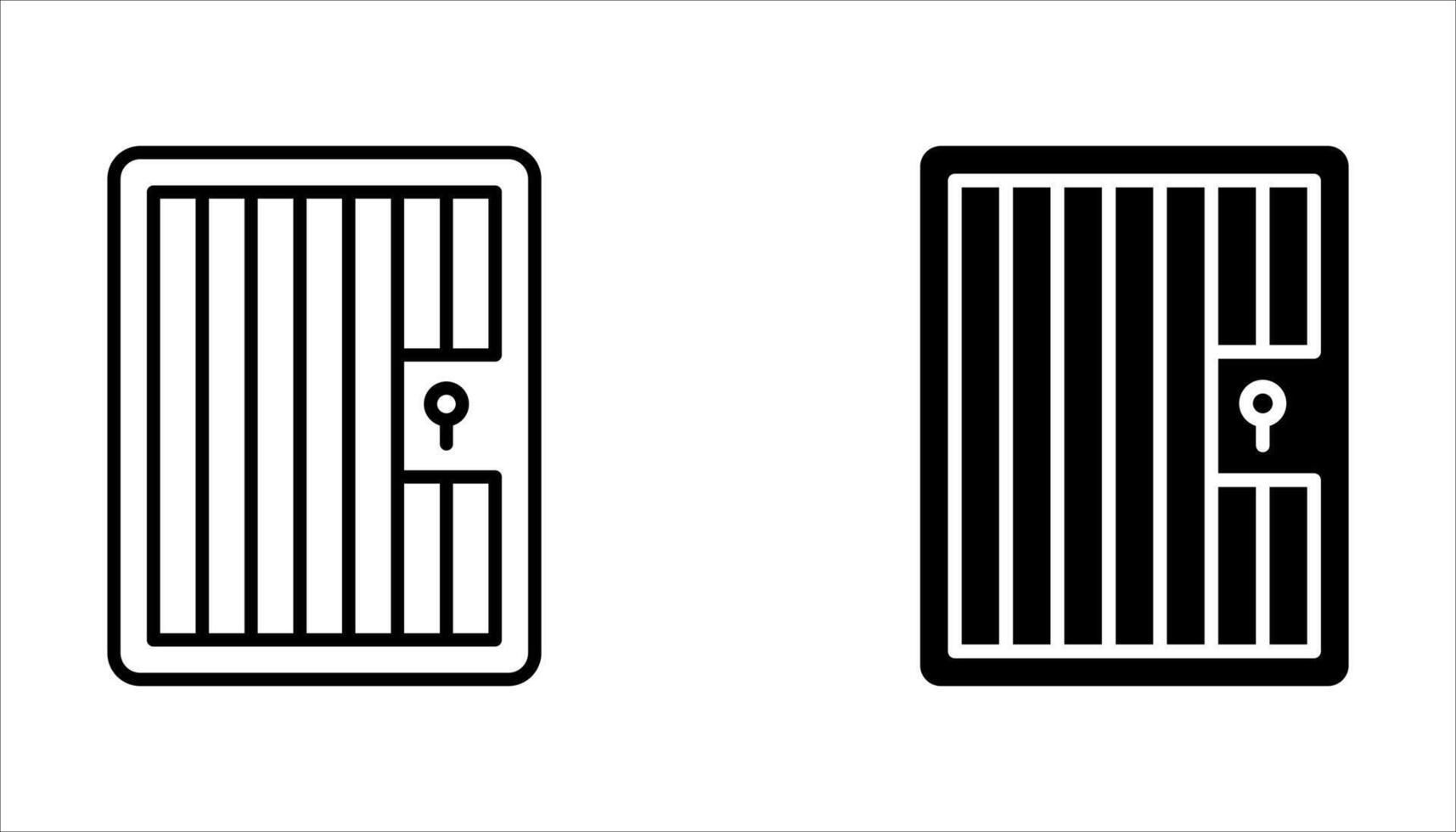 prison icon set, vector