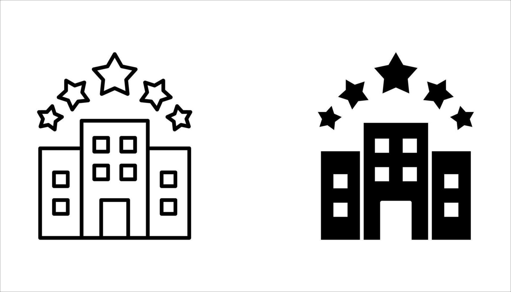 hotel building icon vector