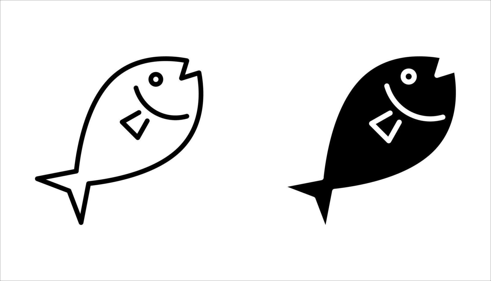 fish icon set. vector