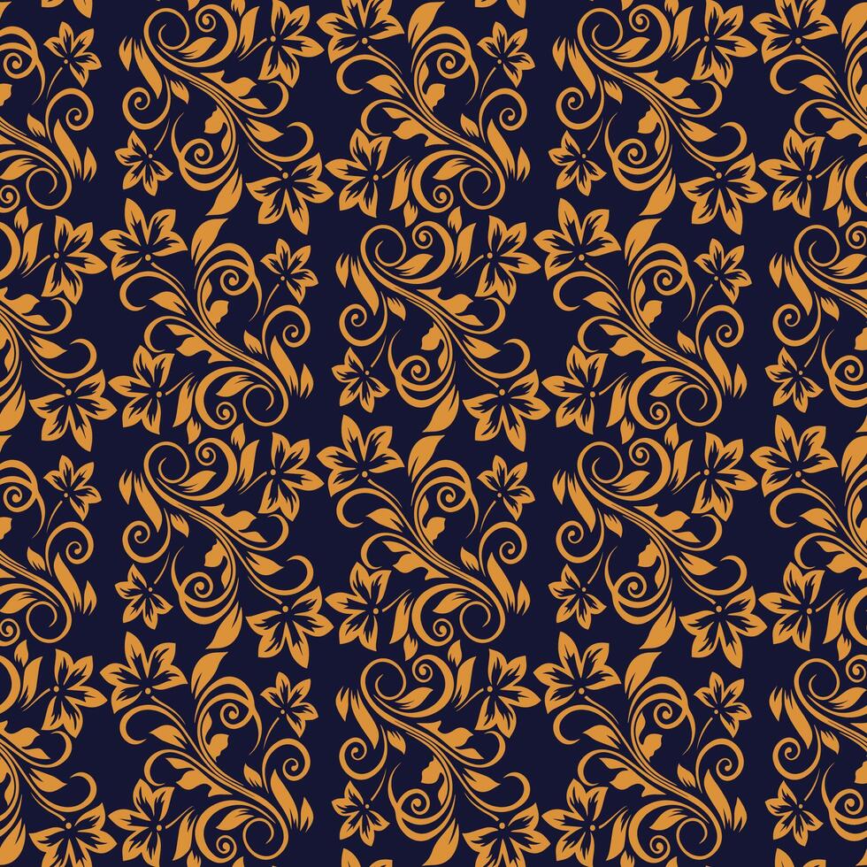 Glamorous Floral Background with Embossed Metallic Florals vector