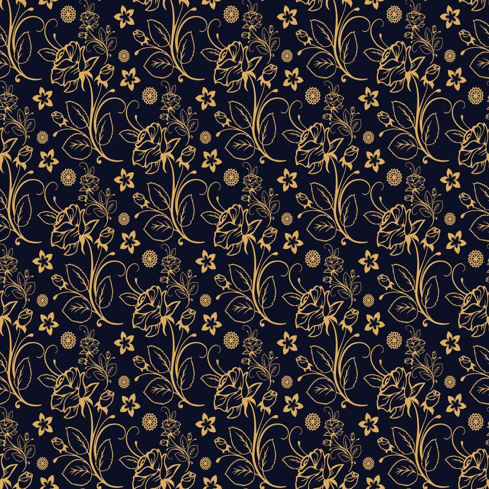 Elegant Garden Floral Background with Flourishing Floral Vines vector
