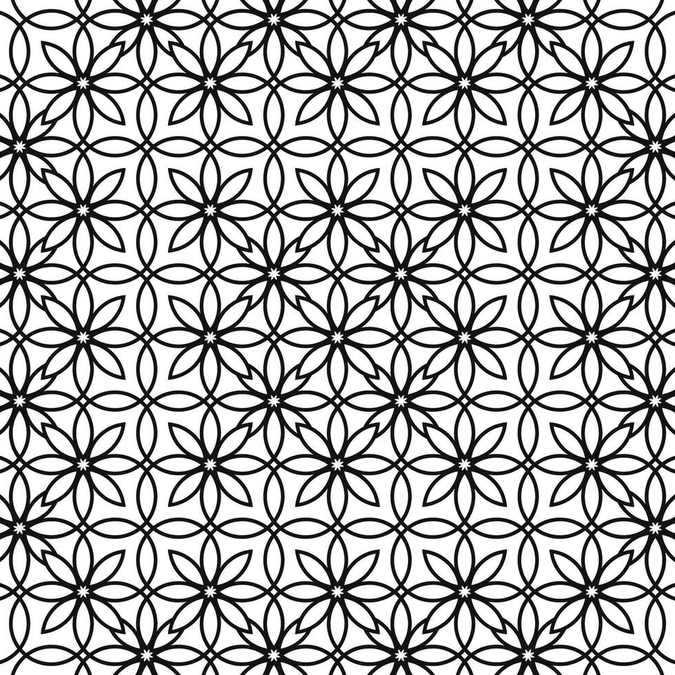aesthetic traditional flowers of life geometric tribal pattern background vector