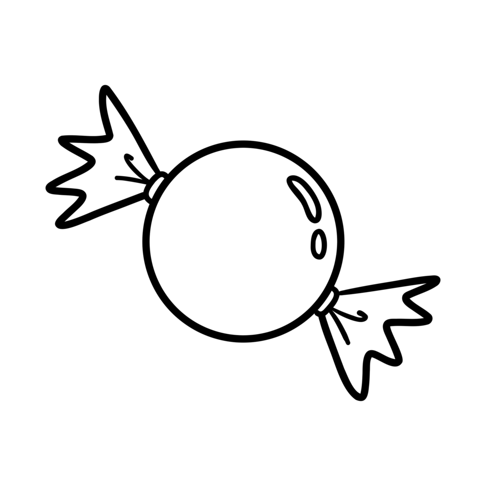 Outline of a round bag of raisins. Design a basic coloring book, activity book, or create a simple coloring page, activity book, or other graphic decoration. png