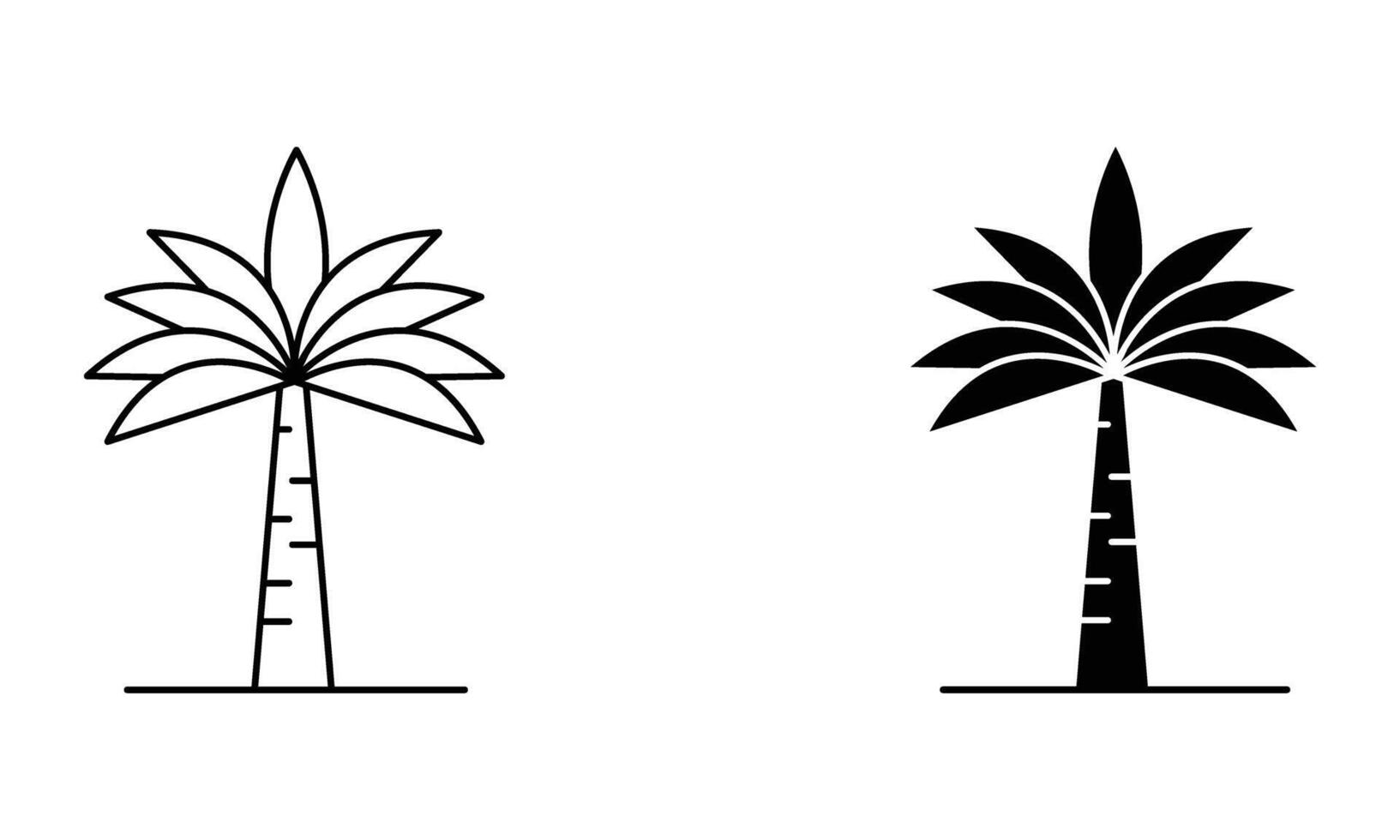 Palm tree silhouette icon vector