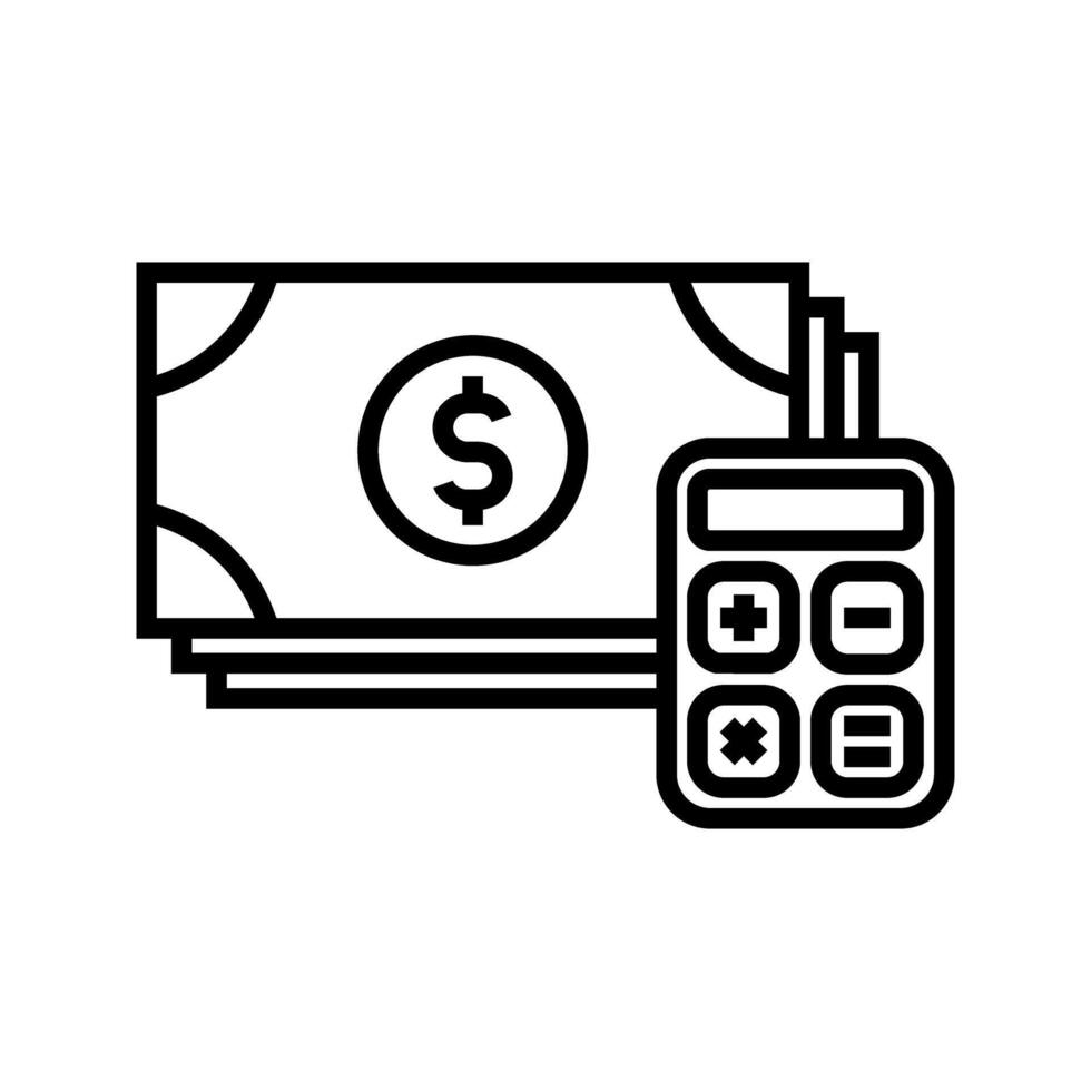 money with calculator vector