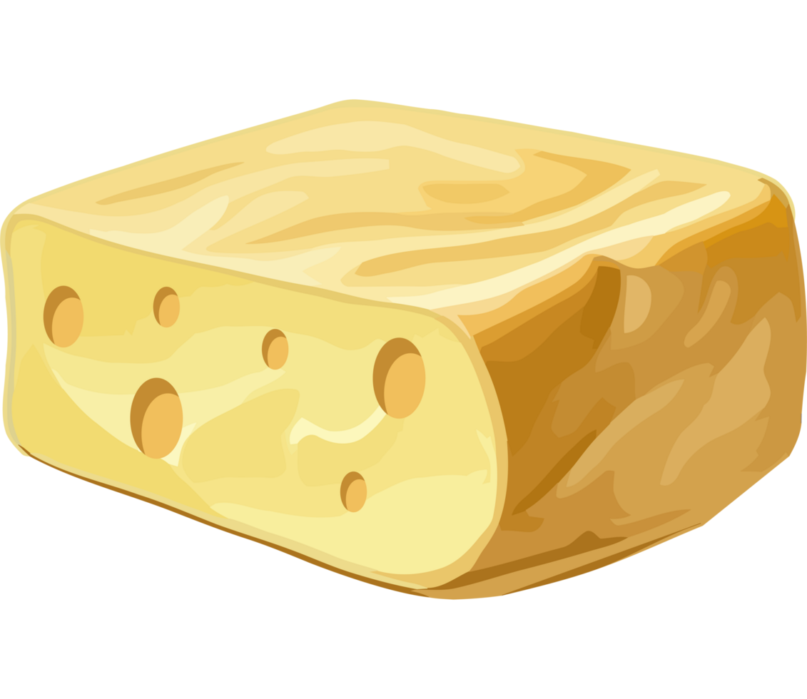 Fresh snack sliced organic cheddar cheese icon isolated png