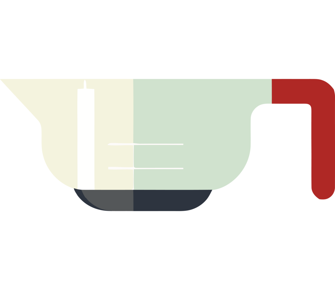 Measuring cup with a handle icon isolated png