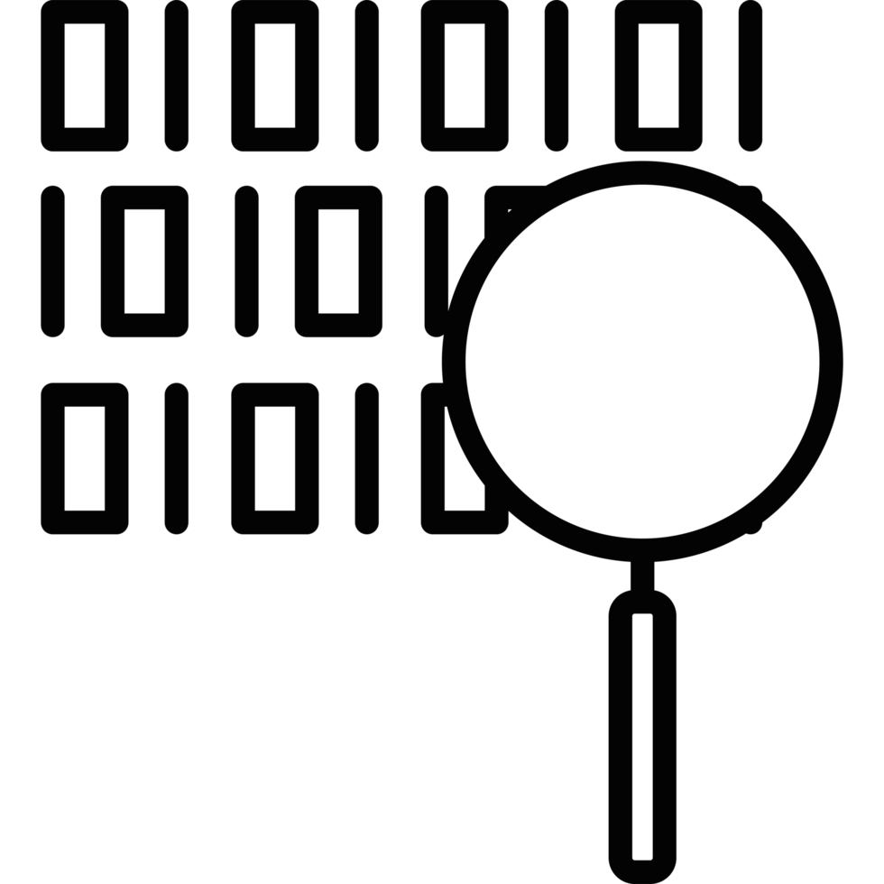 ai technology binare code icon isolated png