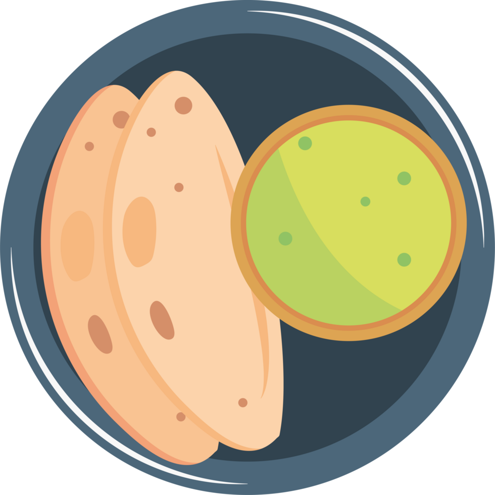 indian food bread illustration isolated png