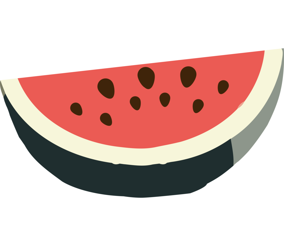 Watermelon slice fruit icon isolated png