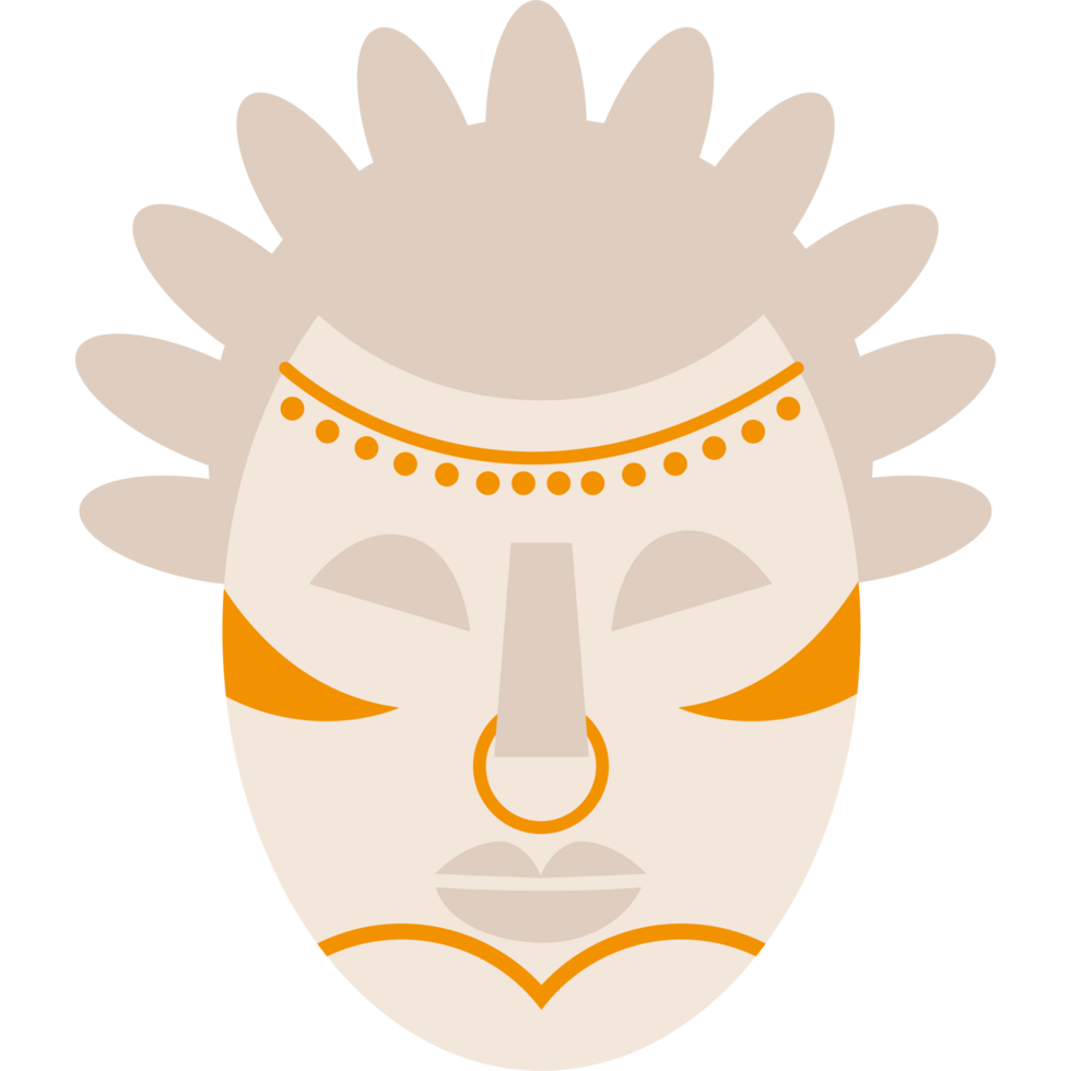 Cartoonish mask with a crown on it icon isolated png