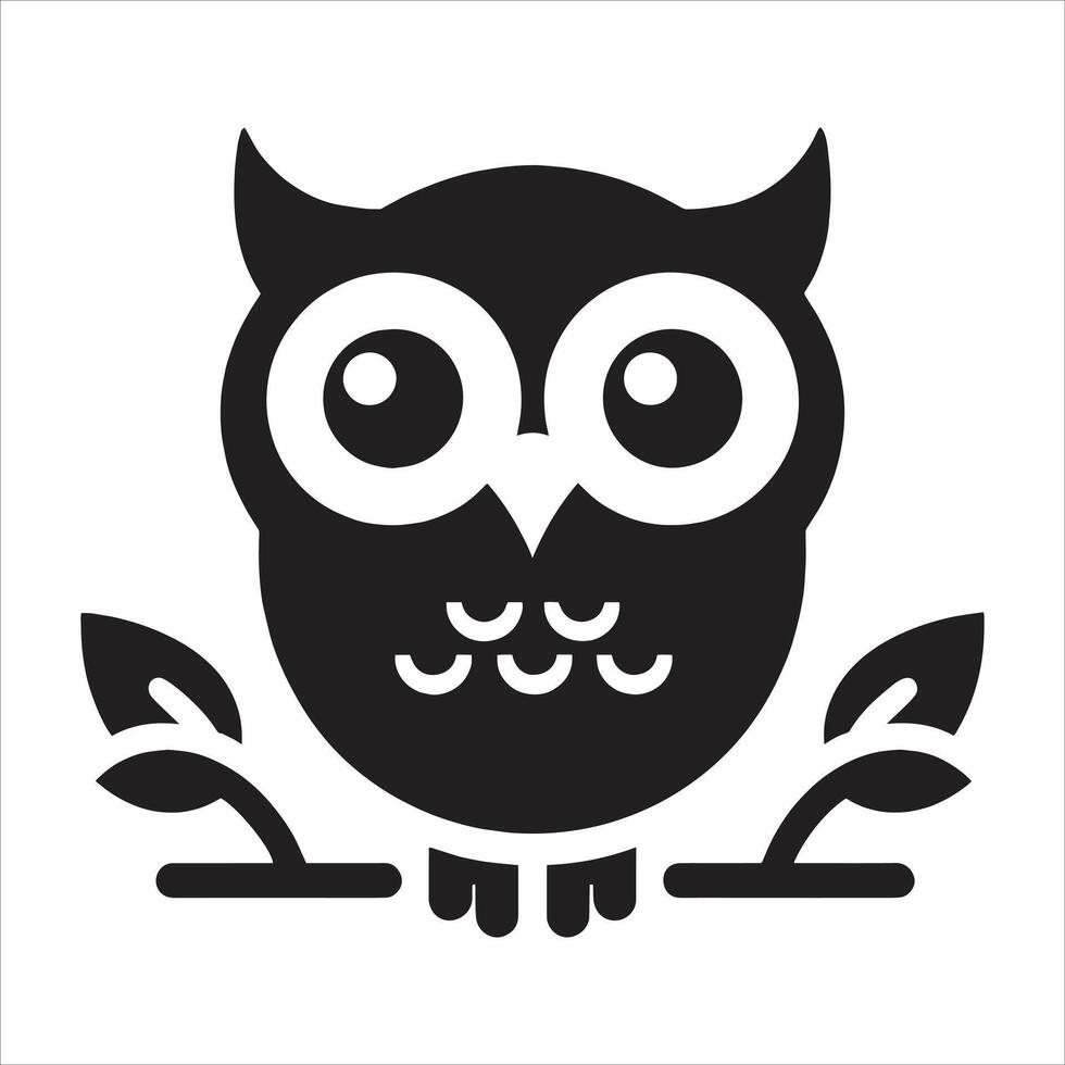 An owl icon on a white background vector