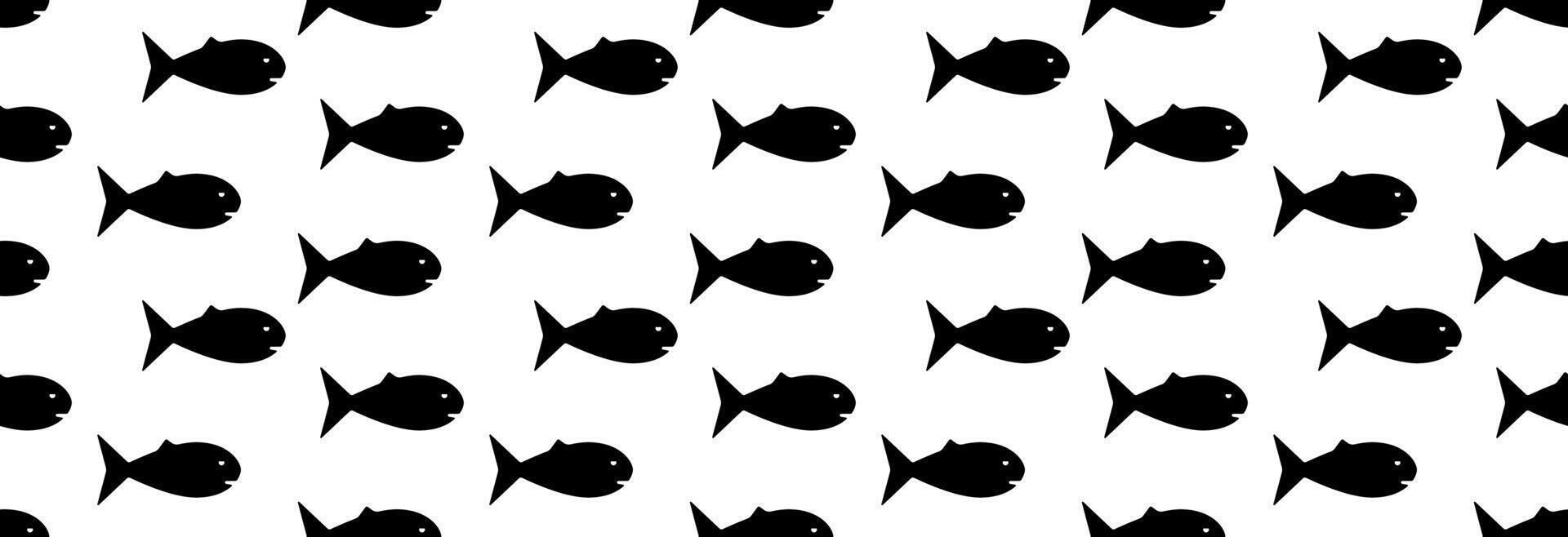 Many fish swim. vector