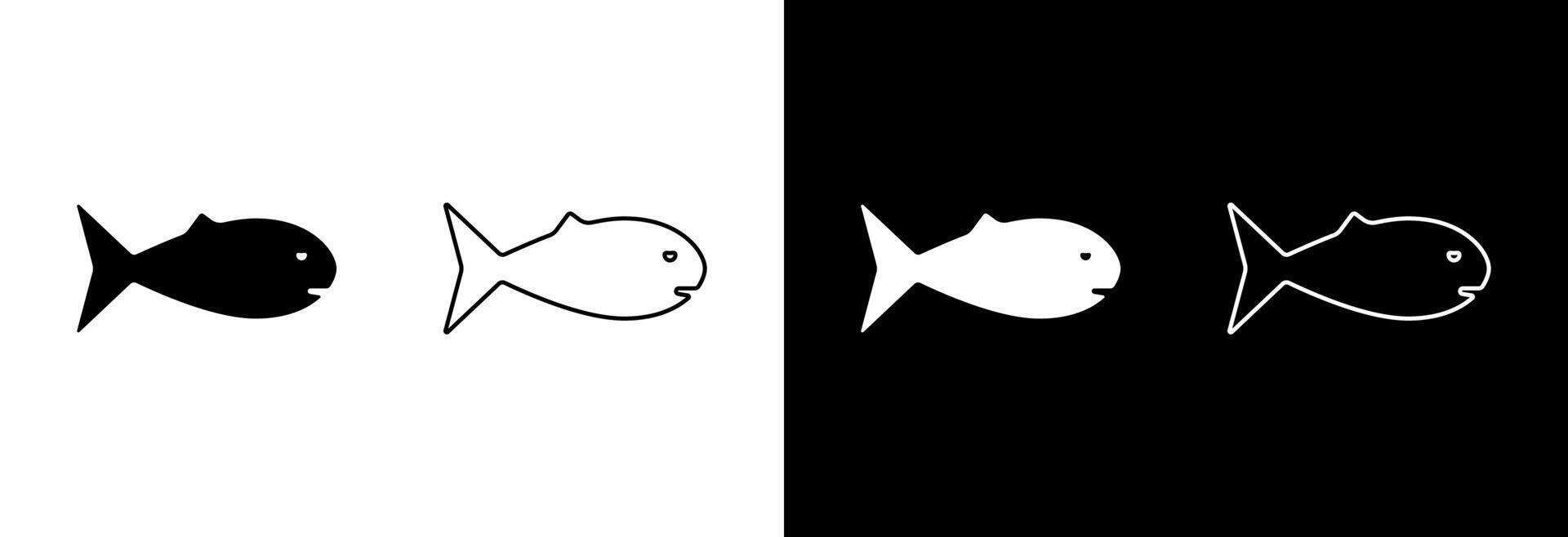 Fish icon or logo. vector