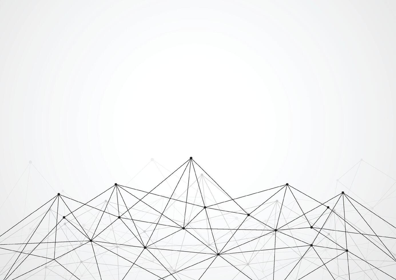 Abstract Polygonal Space Background with Connecting Dots and Lines vector