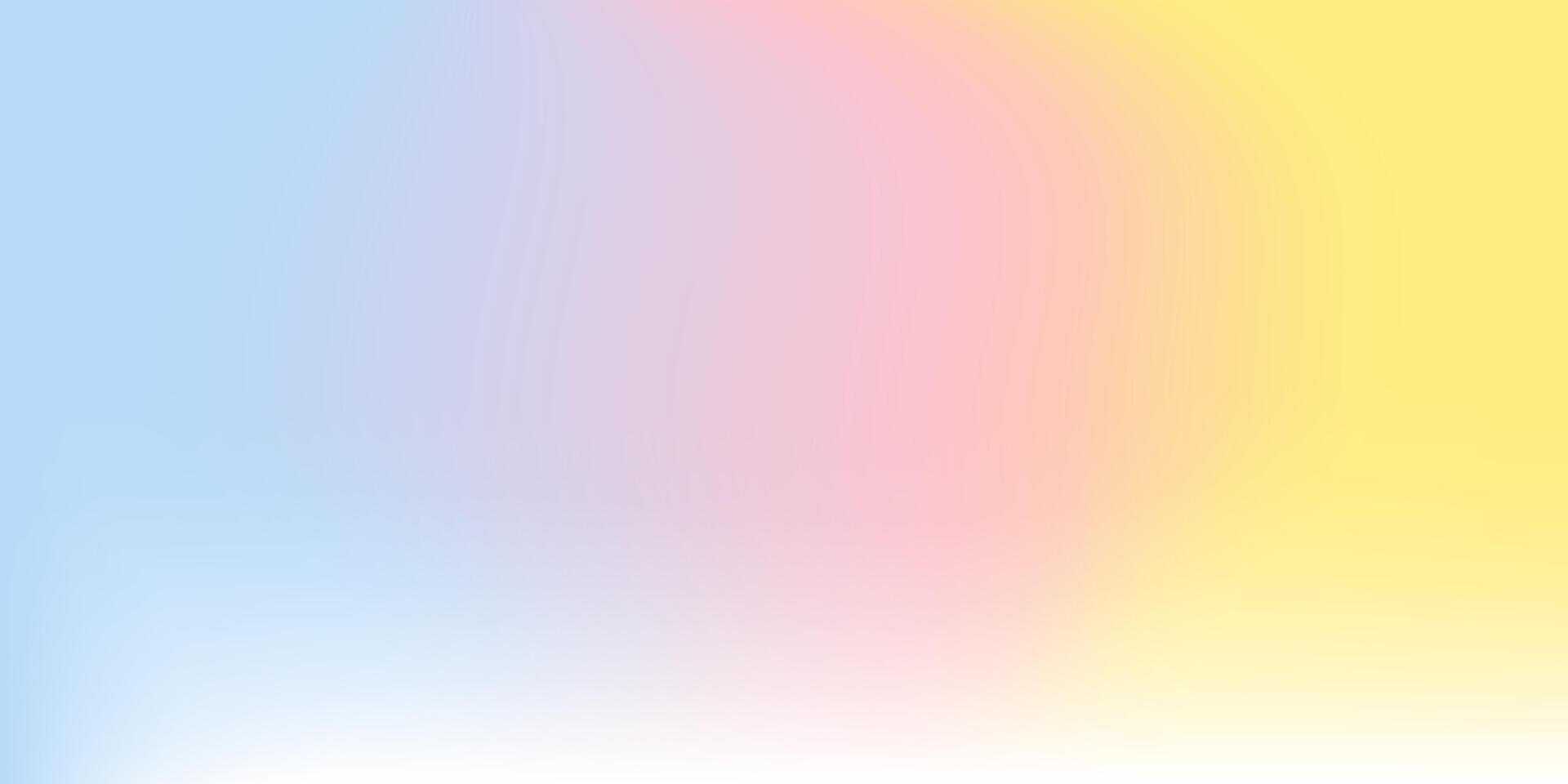 Smooth gradient sky background with soft blue, yellow and pink shades. Nice pastel gradient illustration. Perfect for light and airy seasonal banners. vector