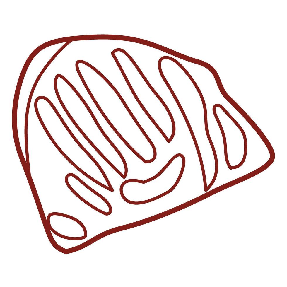 slice of bread dessert illustration vector