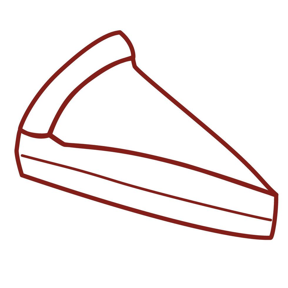 slice cheesecake dessert illustration vector