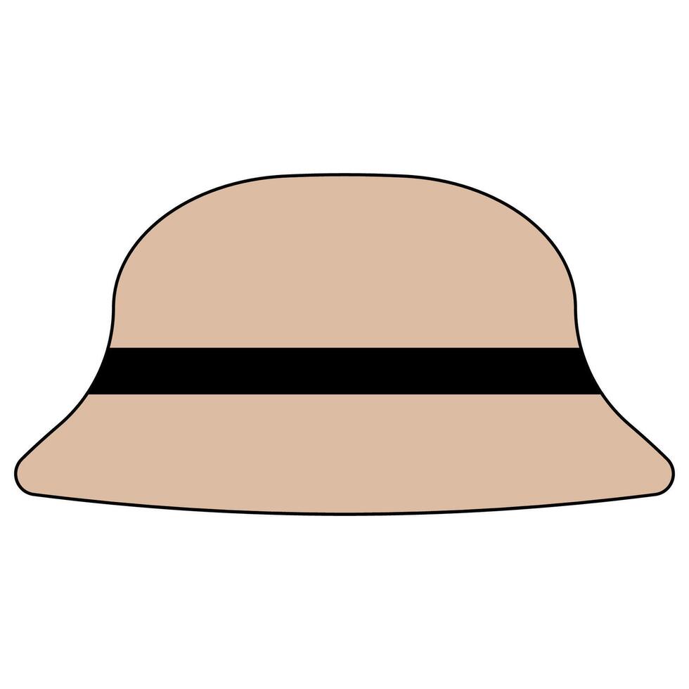 Cork Hat for Heat, Tropical Helmet, Colonial Hat vector