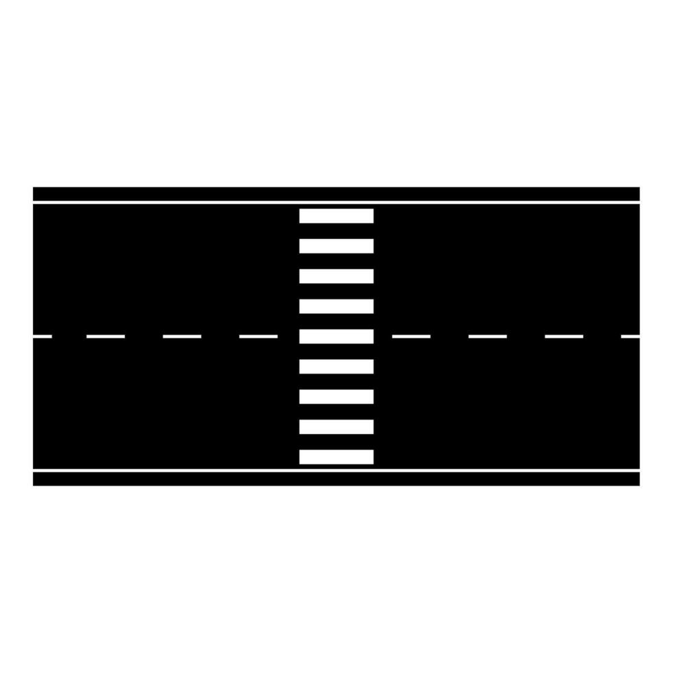 Section road with pedestrian crossing, road marking pedestrian crossing vector