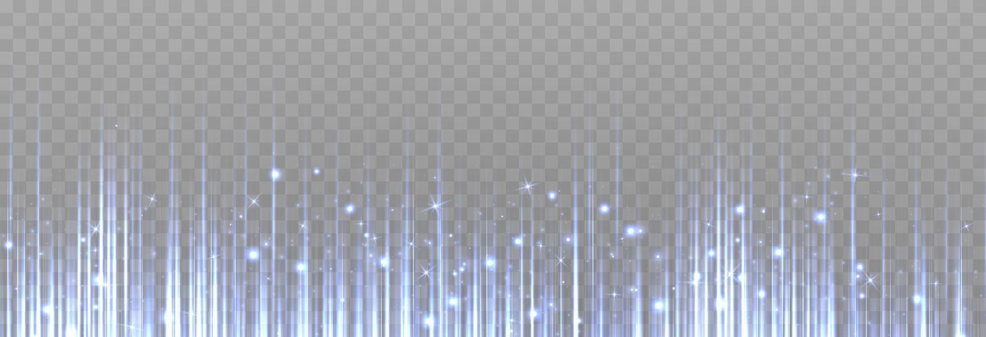 Vertical blue horizontal lines, motion effect, colorful light trails, stripes, laser beams. Abstract background vector