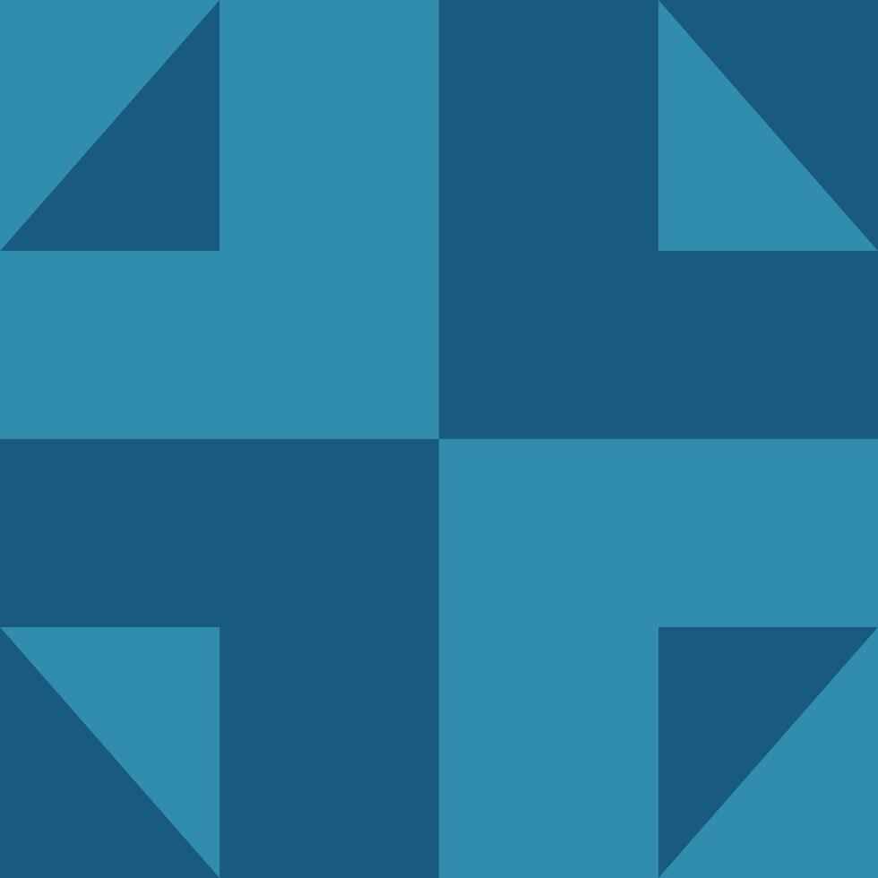 Modern Geometric Pattern in Blue Tones - Abstract Design vector