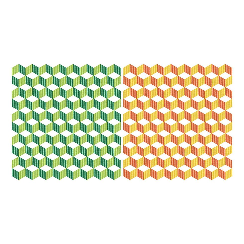 set Seamless Pattern Hexagon Shape Illustration Design. EPS 10. vector