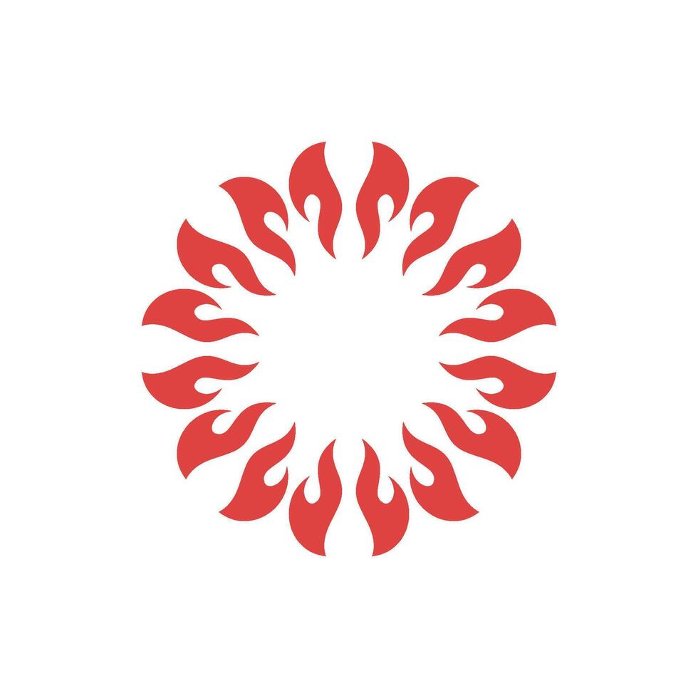 Red Ornamental Spa Flower Logo Template Illustration Design. EPS 10. vector