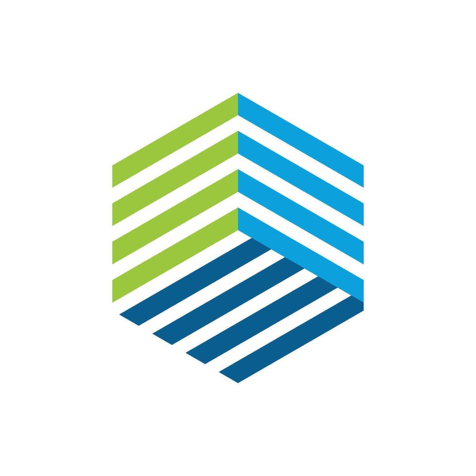 Hexagon Line Logo Template Illustration Design. EPS 10. vector