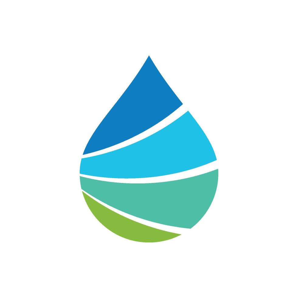 Drop Water Sliced Logo Template Illustration Design. EPS 10. vector