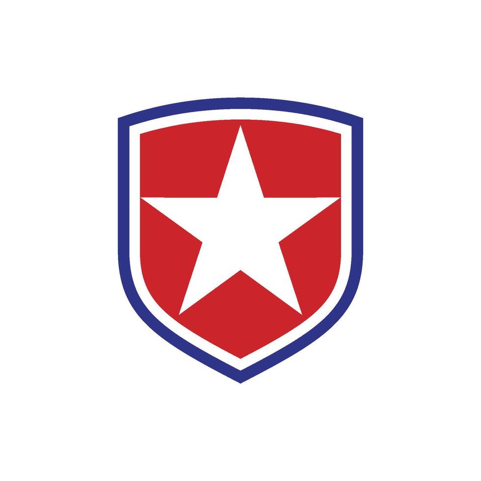 Simple Star Shield Logo Template Illustration Design. EPS 10. vector
